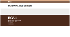 Desktop Screenshot of personal.bgsu.edu